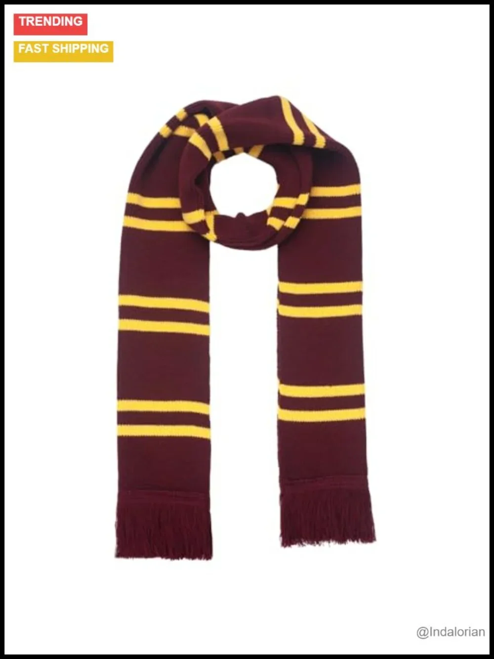 Striped Knit Wizard Scarf, Soft Acrylic Party Accessory for Halloween Costume